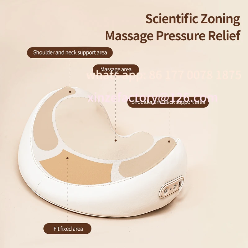Customizable Aiveisi Multifunctional Smart Massage Pillow Car Home Cervical Shiatsu Massager Neck Back Waist Body Electric