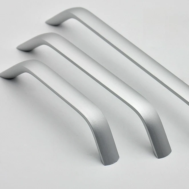 ミニマリストモダン家具ワードローブドア引き出しロングプルハンドル浴室キャビネット用ブラックアルミニウム合金