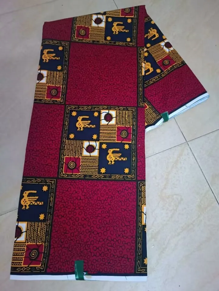 African Wax Fabric Veritable Wax Nigerian Ankara Block Prints Batik Fabric Dutch Pagne 100% Cotton For Sewing