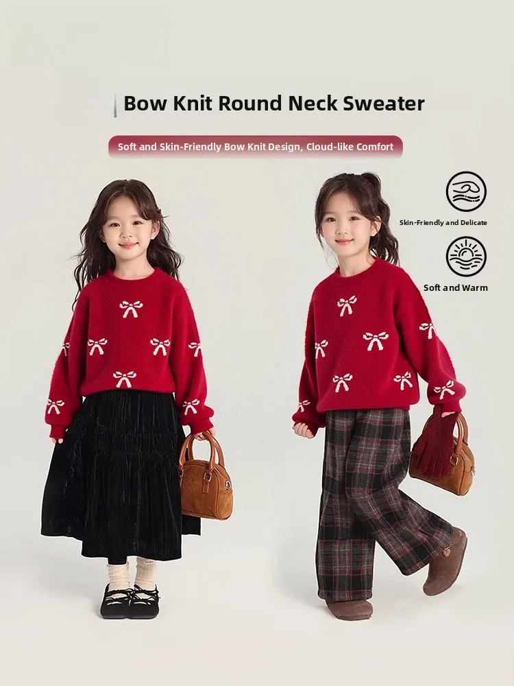 thiened-fce-cisas-sweater-for-girls-lion-brand-soft-knitted-warm-winter-coat-knot-design-children's-clothing