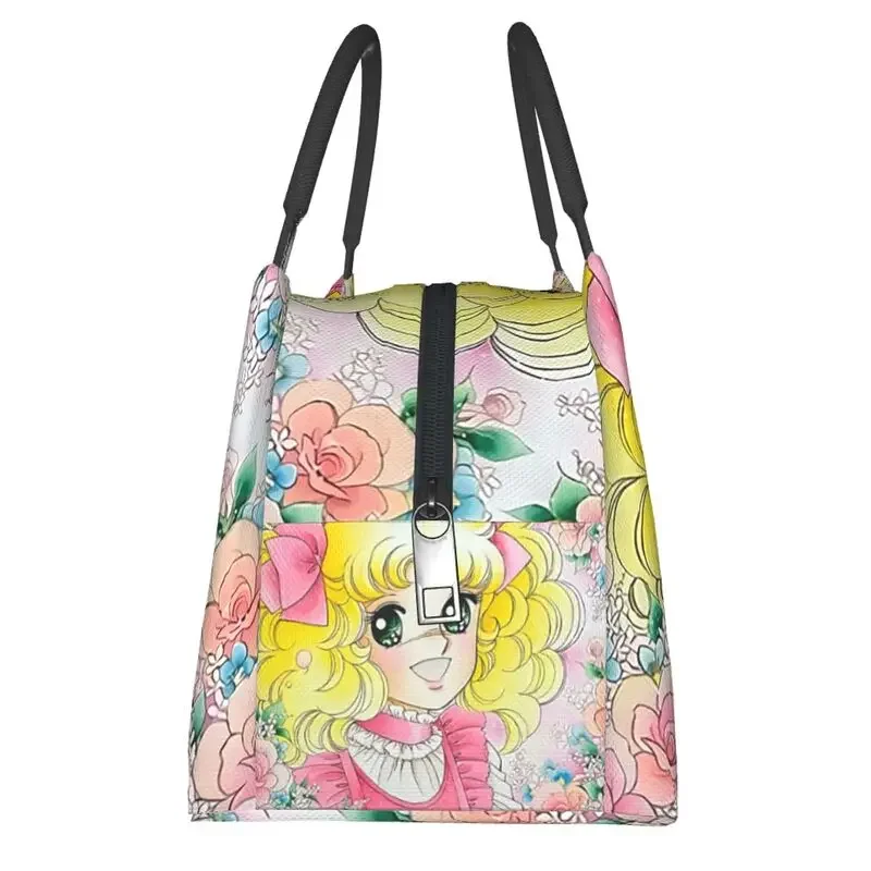 Borsa per il pranzo con isolamento termico Candy Candy Borsa per il pranzo portatile da donna Anime Manga per scatola per alimenti multifunzione per