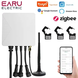 Tuya WiFi ZigBee Smart Energy Meter КВтч Монитор мощности 3-фазный однофазный 500A 300A 200A 120A 80A Зажимной трансформатор тока