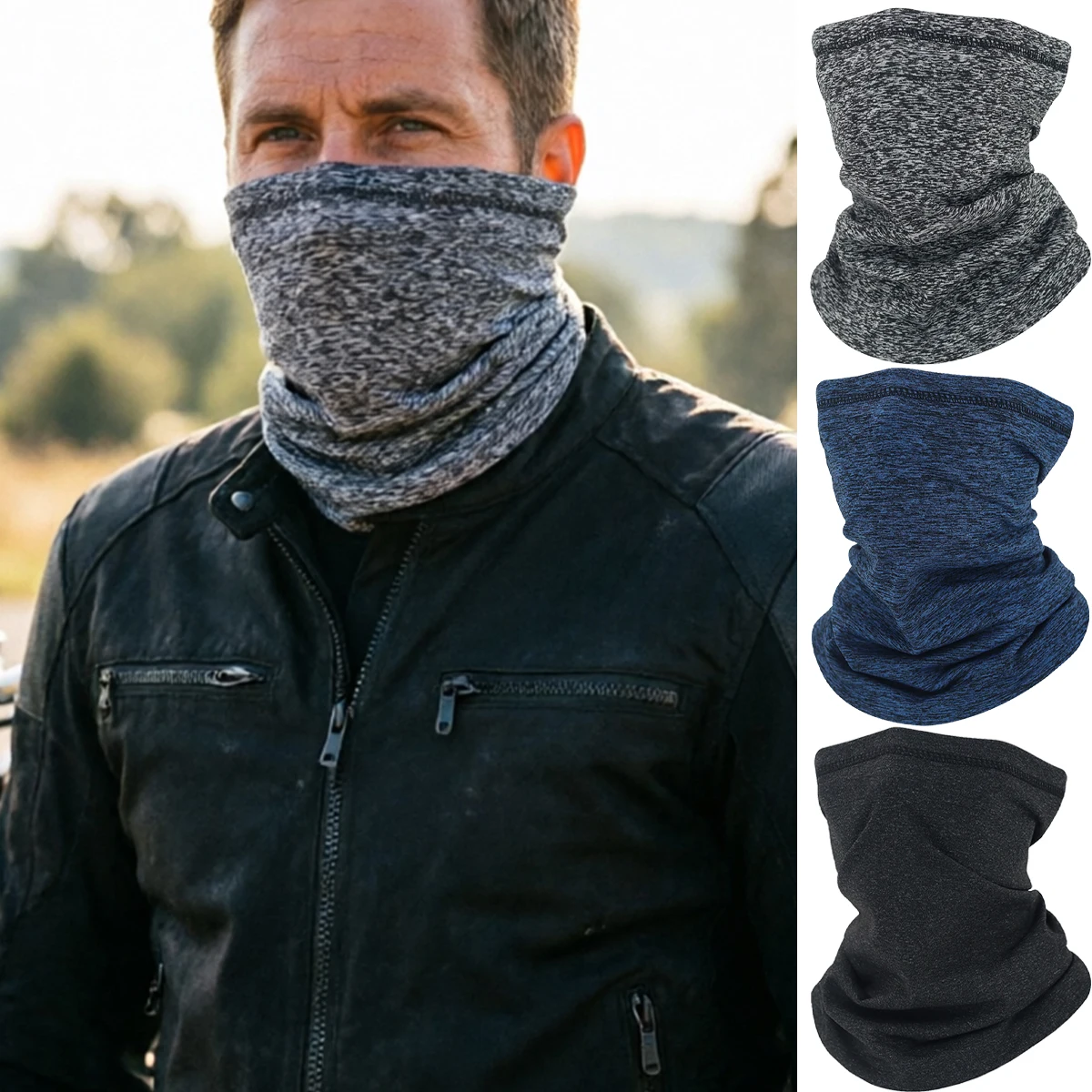 Warmer Winter Cycling Outdoor Hiking Face Mask Men Women Soft Sport Thick Fleece Scarf Warm Skiing Neck Cover Neckerchief ﻿