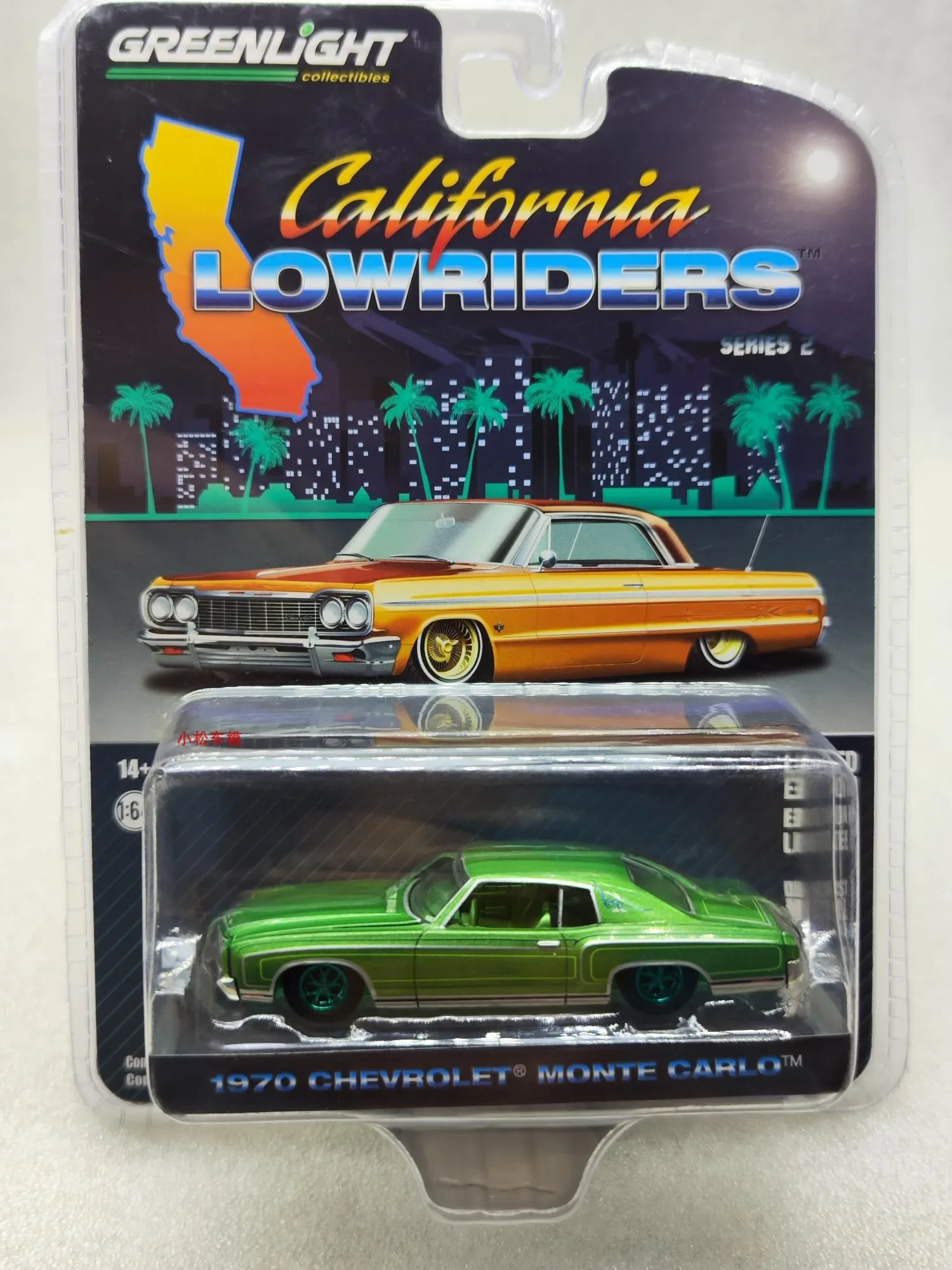 

1: 64 California Low lying Series 2-1970 Chevrolet Monte Carlo - Green Machine Collection of car models