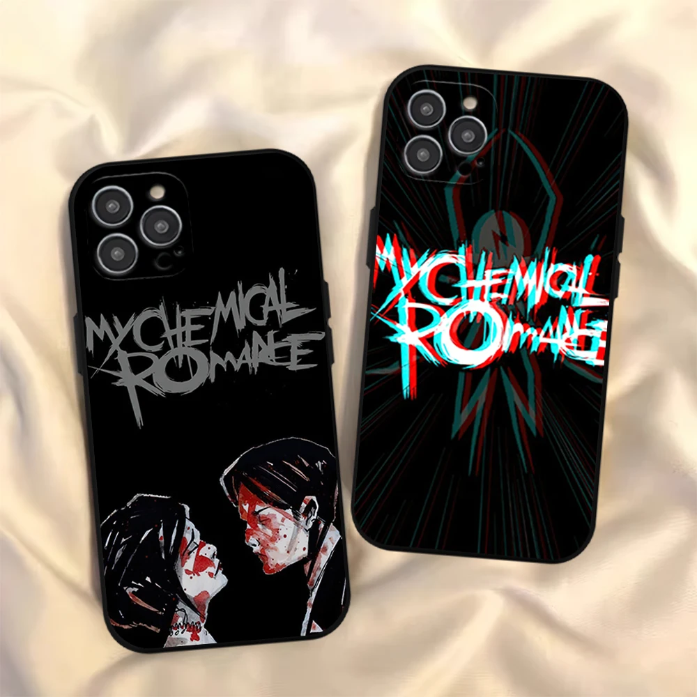 My C-Chemicals R-Romances Phone Case for iPhone 12 11 13 14 15 16 Max Pro Plus Black Soft Silicone Cover