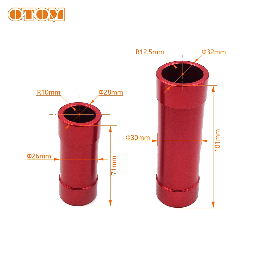 OTOM Motorcycle Front Rear Hub Liner Tube Bushed Bearing Spacer 7075 Aluminium Alloy Center Thru Axles CNC Machining For HONDA