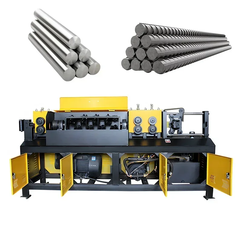 Waste Used Round Recycle 16Mm 20Mm 25Mm Steel Beam Cutting Machine Straightening Machine Of Steel Flat Bars