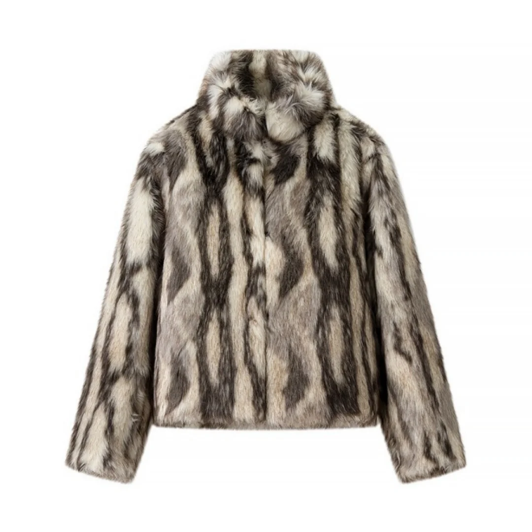 2025 5, Kunstpelzmantel, elegant, modisch, neuer Stil, bequeme Bürokleidung, lässig, vielseitig, Vintage, sexy Mantel