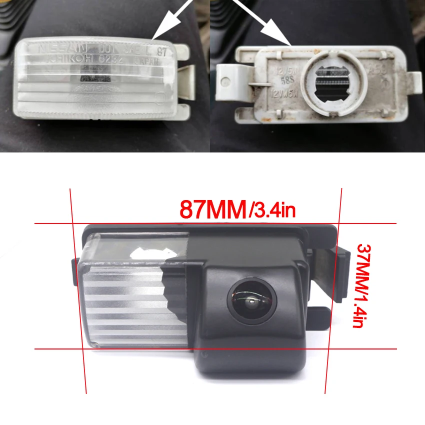 HD 1080*720 Fisheye Rear View Camera For Nissan Tiida Versa Latio Hatchback C11 2004~2012 Car Backup Parking Accessories