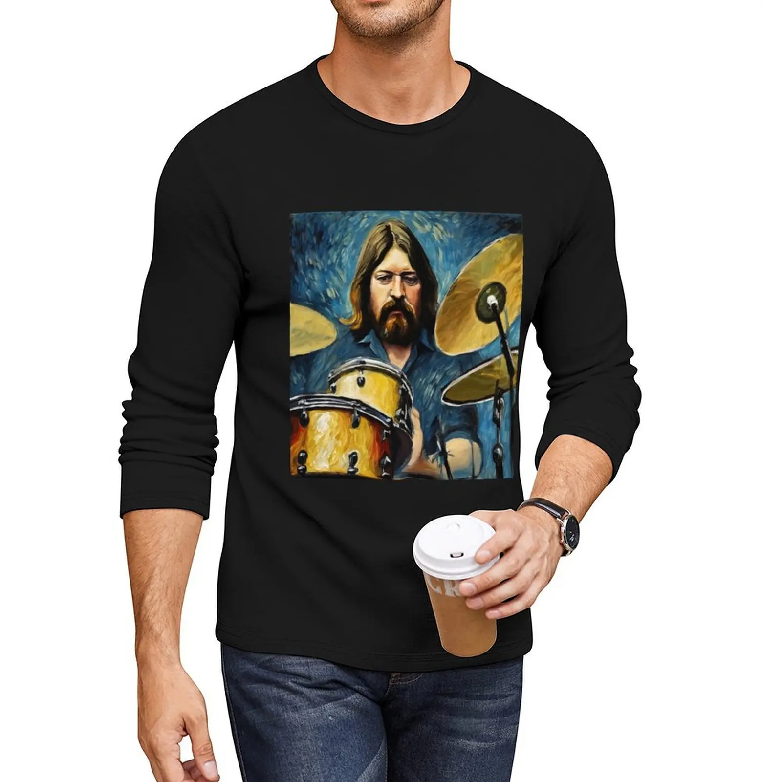 

Bonzo's Thunderous Beats: John Bonham on Drums Long T-Shirt tops T-shirt men