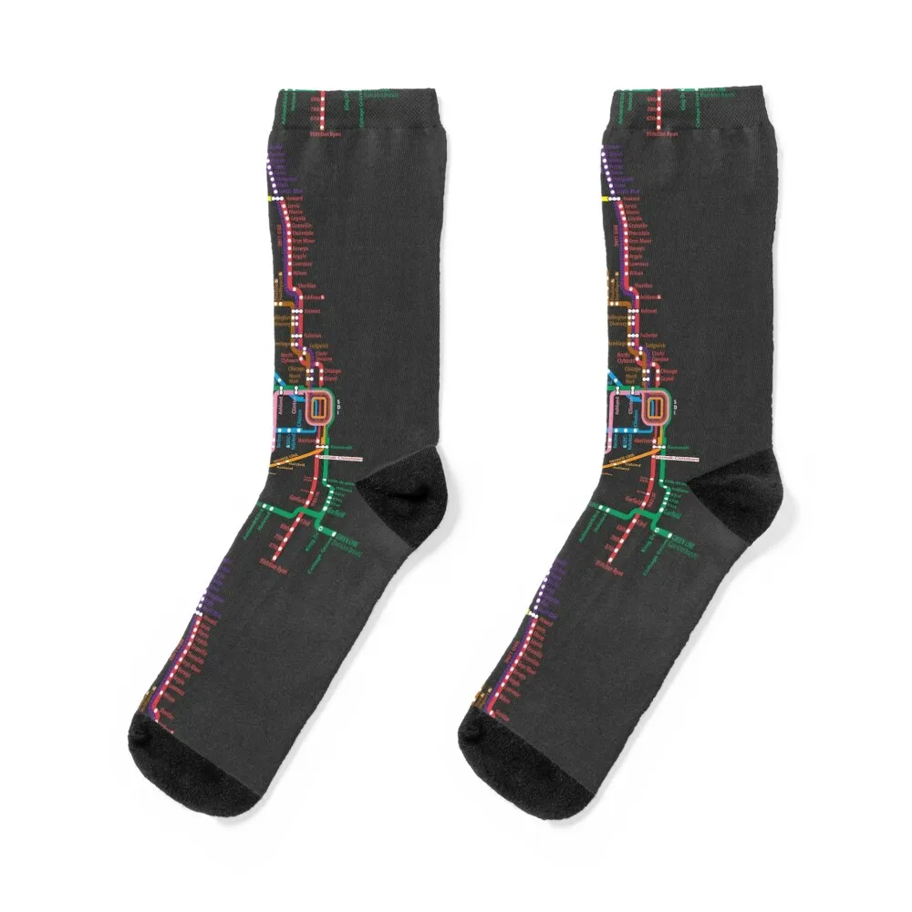 

Chicago Trains Map Socks