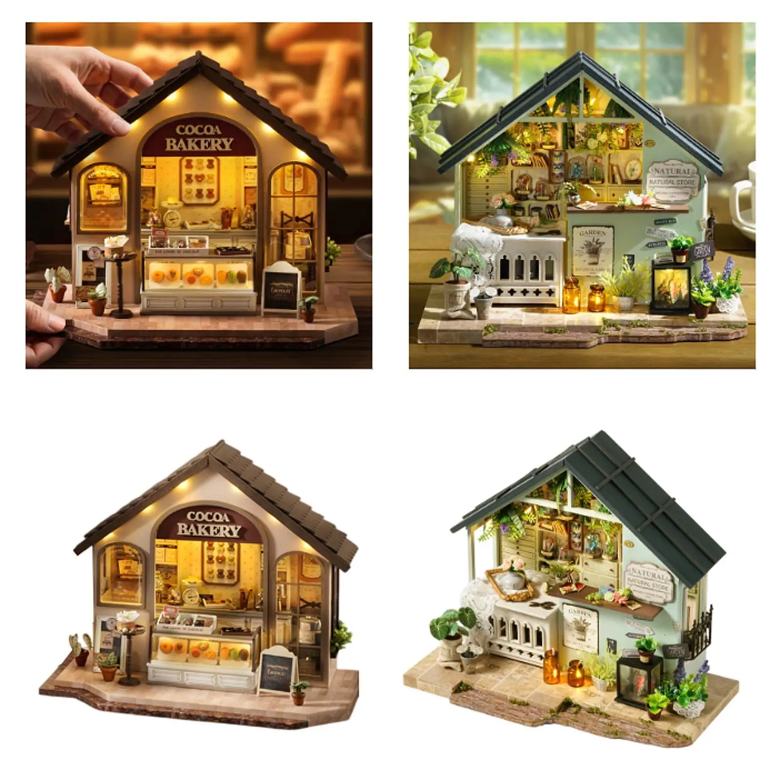 

DIY Miniature House Kits Collectibles Ornaments Crafts Decoration 3D Wooden Puzzle for Family Friends Kids Adults Birthday Gifts
