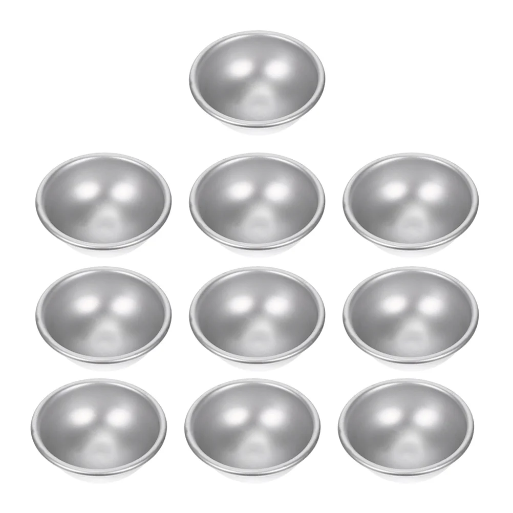 10 Pcs Bath Salt Mold Making Molds Shower Soaps Donut Salts Semicircular Aluminium Moulds Aluminum Alloy Ball