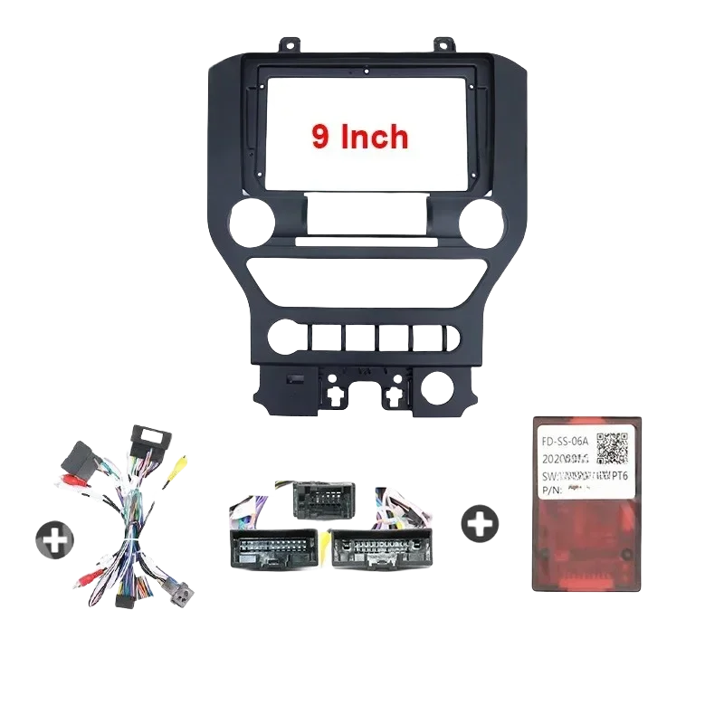 For FORD Mustang 2015-2020 Car Frame Fascia Adapter Canbus Box Decoder Panel Dashboard Android Radio Dash Fitting Kit