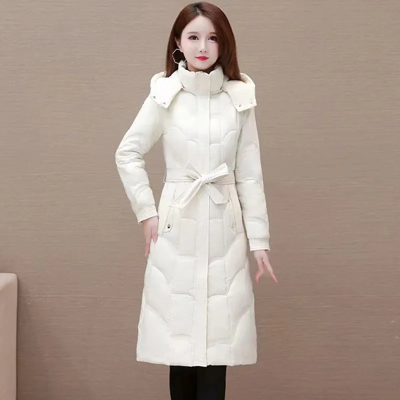 2023 New Snow Wear Woman Jacket Winter Down Parkas Thick Warm Coats Hooded Cotton Padded Female Casual Outwear