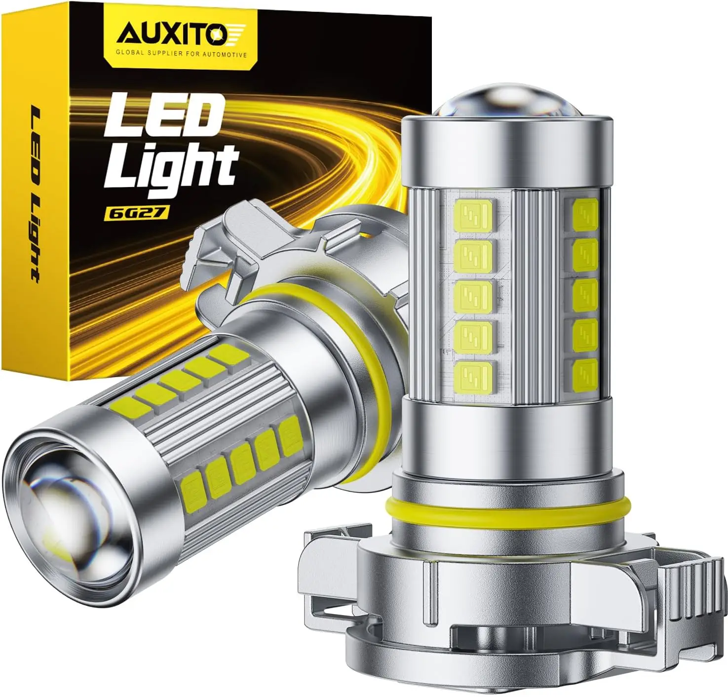 

5202 LED Fog Light Bulbs or DRL, True 1:1 Mini Size, 6500K Cool White 5202 Replacement for Cars, Trucks, SUVs, Non-polarity, Pac