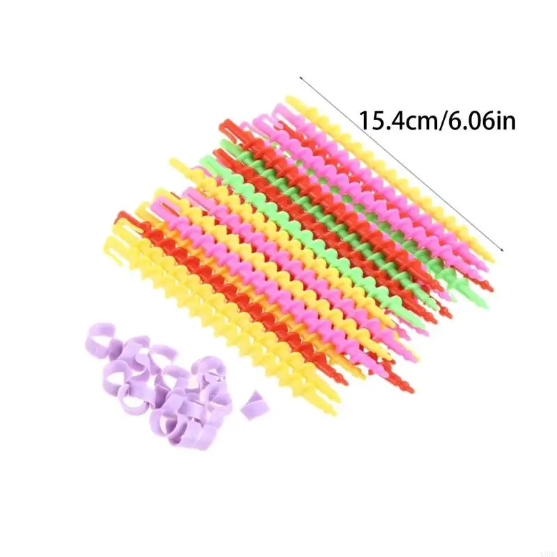 U0DE 1 saco longo plástico estilo barbeiro ferramenta cabeleireiro cabelo permanentes haste