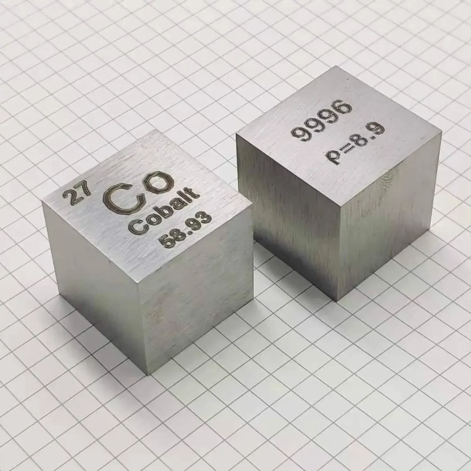 Cobalt metal in the periodic table- Cube Side length is one inch (25.4mm) and weight is about 146.5g 99.96%