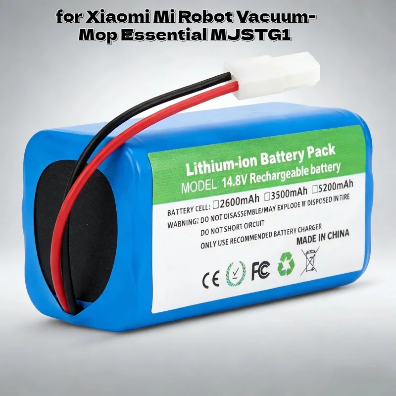 

14.4V 3500mAh Li-ion Replacement Battery for Xiaomi Mi Robot Vacuum-Mop Essential MJSTG1, Quality Cells Enhanced Performance