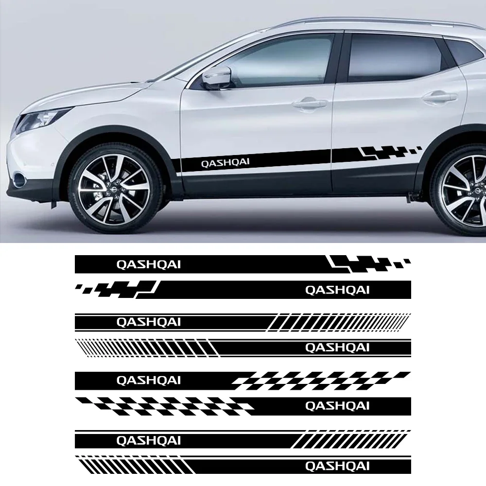 

For Nissan Qashqai J10 J11 J12 Car Door Side Stickers Sport Styling Vinyl Film Decals Body Decoration Auto Tuning Accessories