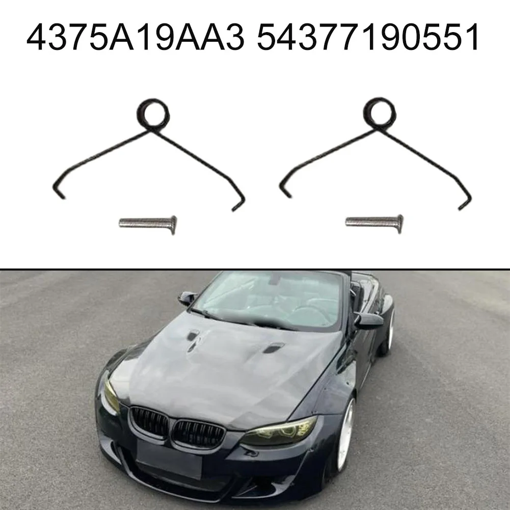 2-Pack Convertible Roof Folding Bracket Spring Repair Kit For BMW E93 F3 For M3 OEM 54375A19AA3 54377190551 54377190552