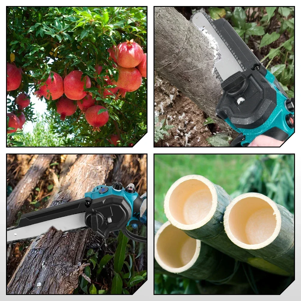 Yofidra-Tronçonneuse électrique sans balais avec microphone, outil de scie de coupe de jardin aste, exploitation forestière, batterie Makita 18V, 8\