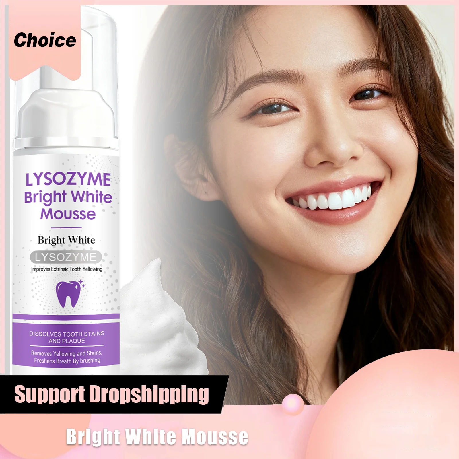 Hydroxyapatite White Teeth Mousse Repairs Enamel Remove Yellow Tooth Reducing Plaque Improves Bad Breath Dental Clean Toothpaste