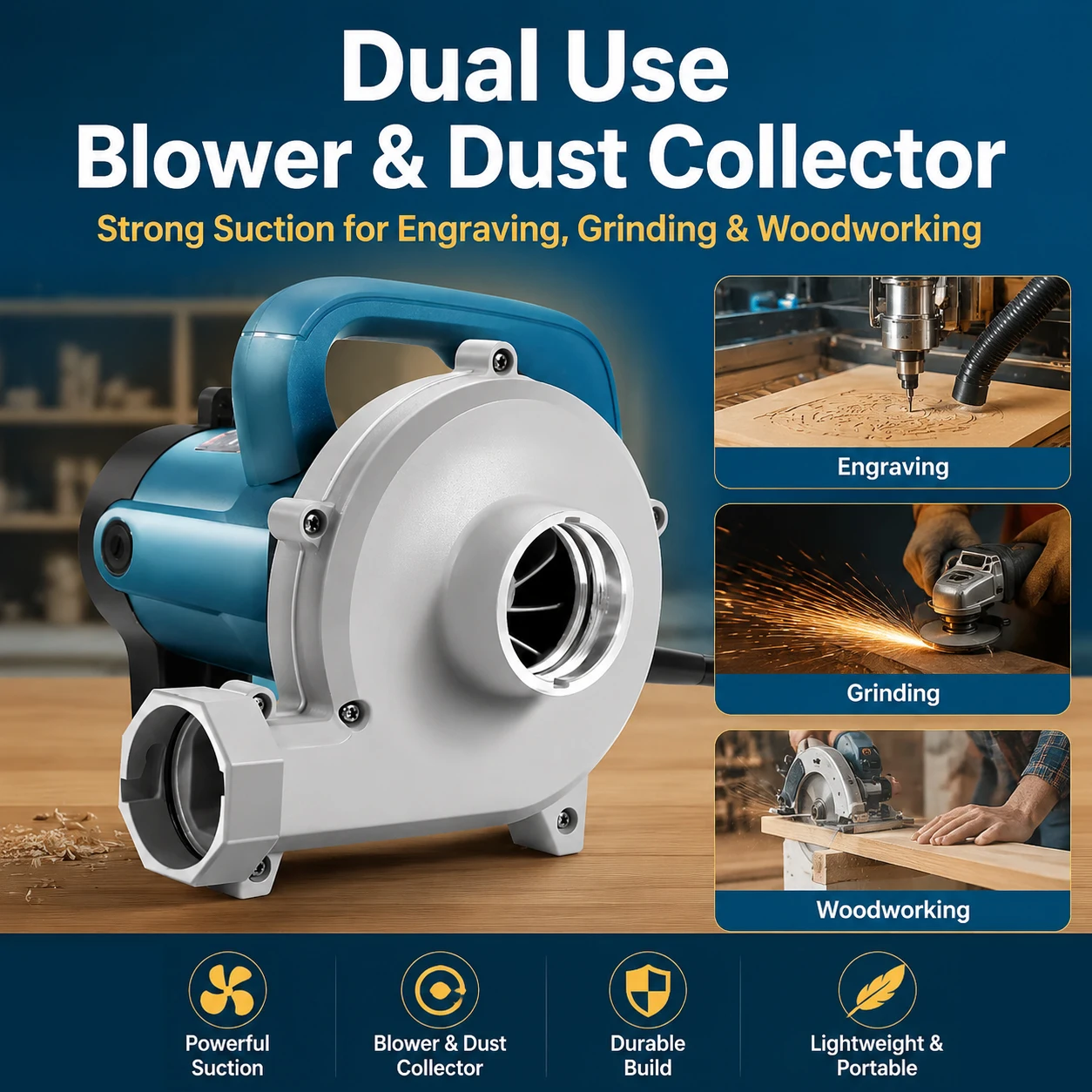 Портативный электрический пыле – обзор и цена Woodworking Vacuum System