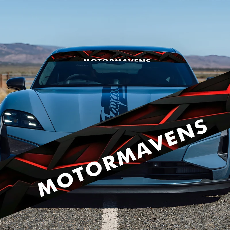 

Набор из 1 предмета: наклейка на лобовое стекло автомобиля с геометрическими линиями, виниловая наклейка, баннер для грузовика, внедорожника, креативное украшение