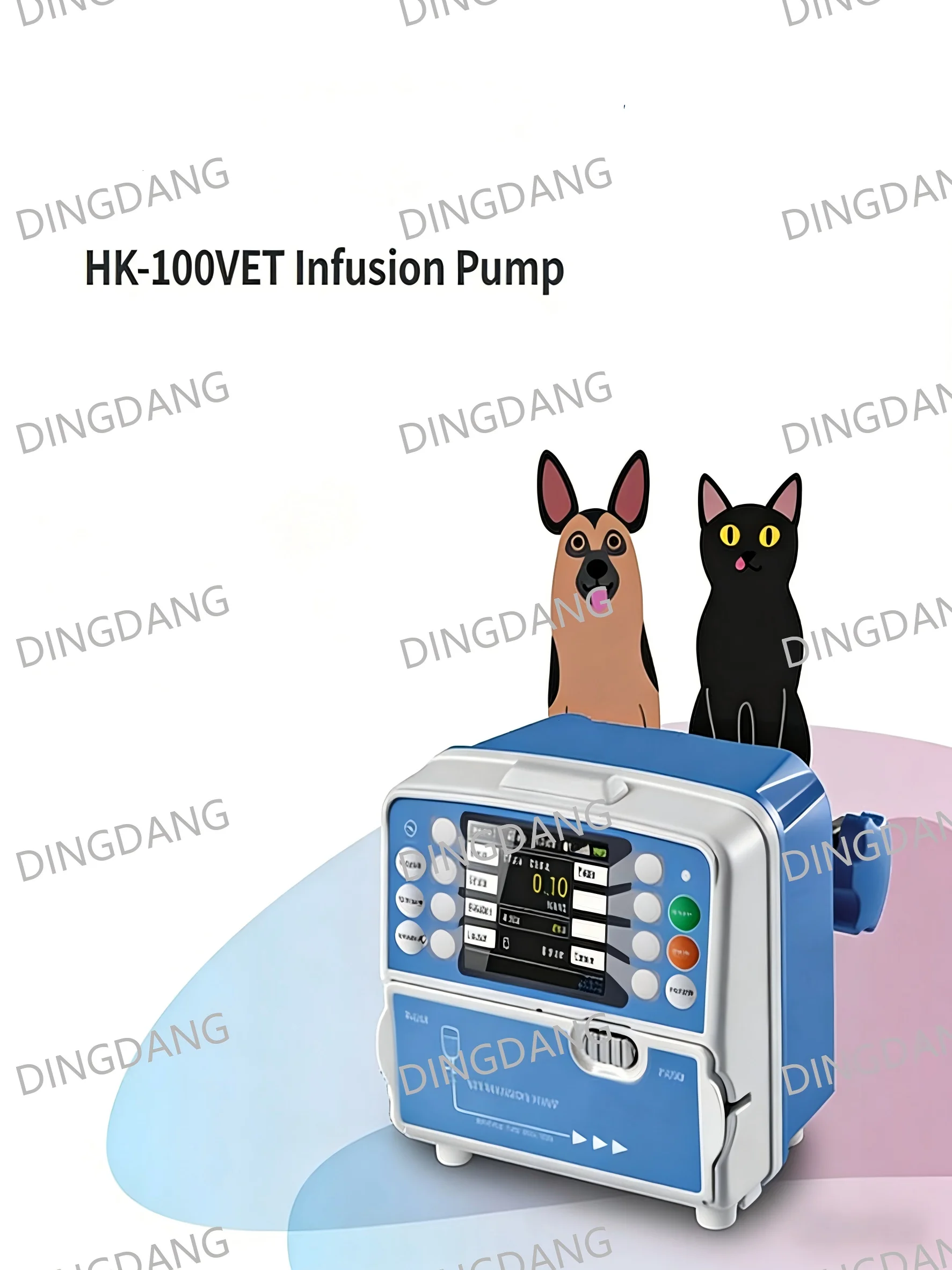 a De alimentación portátil médica De La Jeringa De infusión HK-100VET Infusion Pump