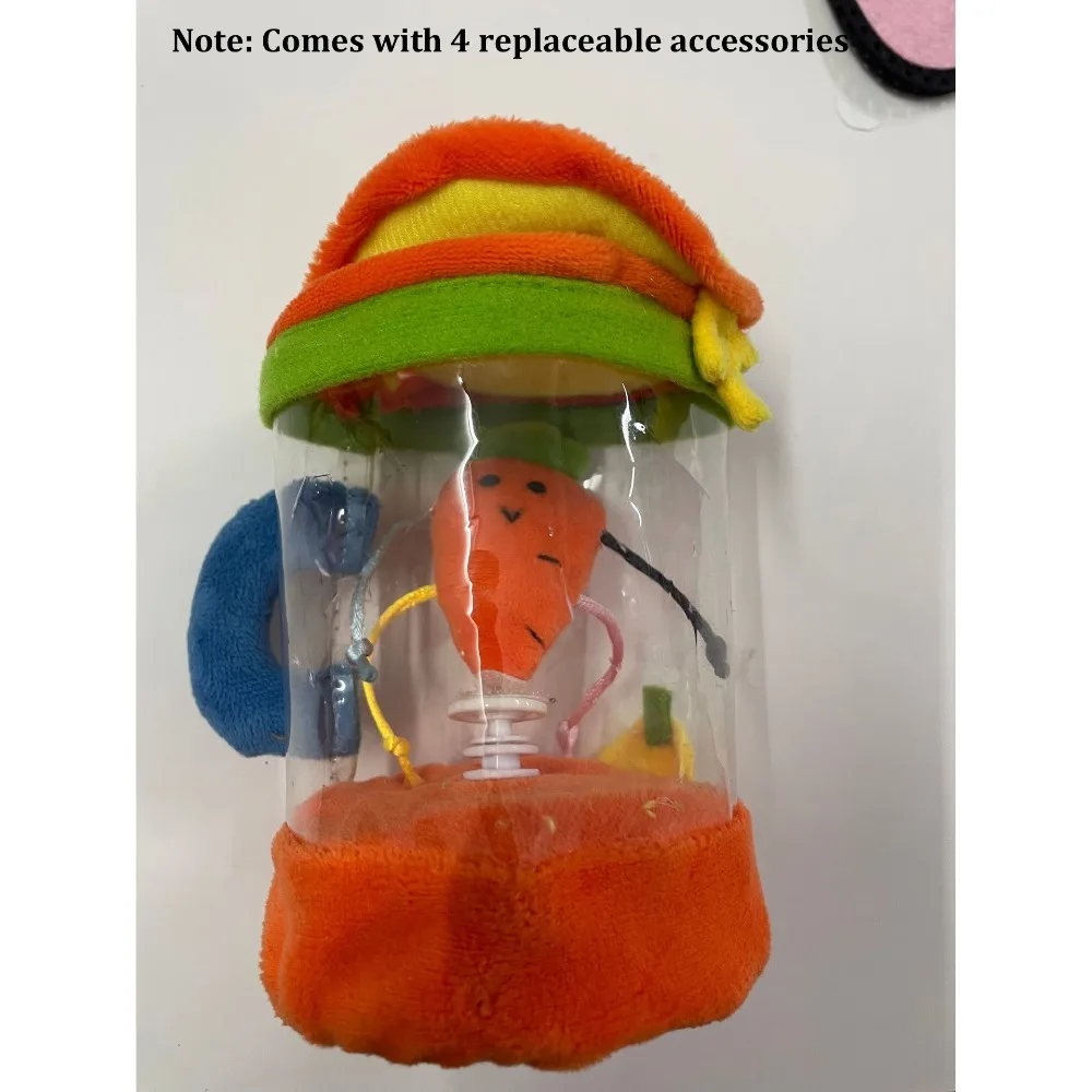 

Drawstring Rotating Carrot Juicer Plush Toy Bag Pendants Funny Mouse Blender Toy Cartoon Creative Plush Doll Children's Gifts