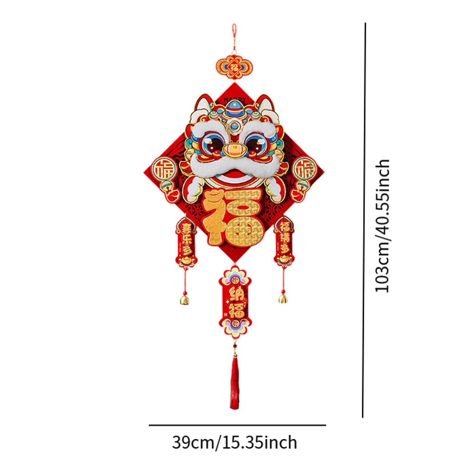 Chinese Snake New Year Hanging Decor 39x103cm for Various Occasions