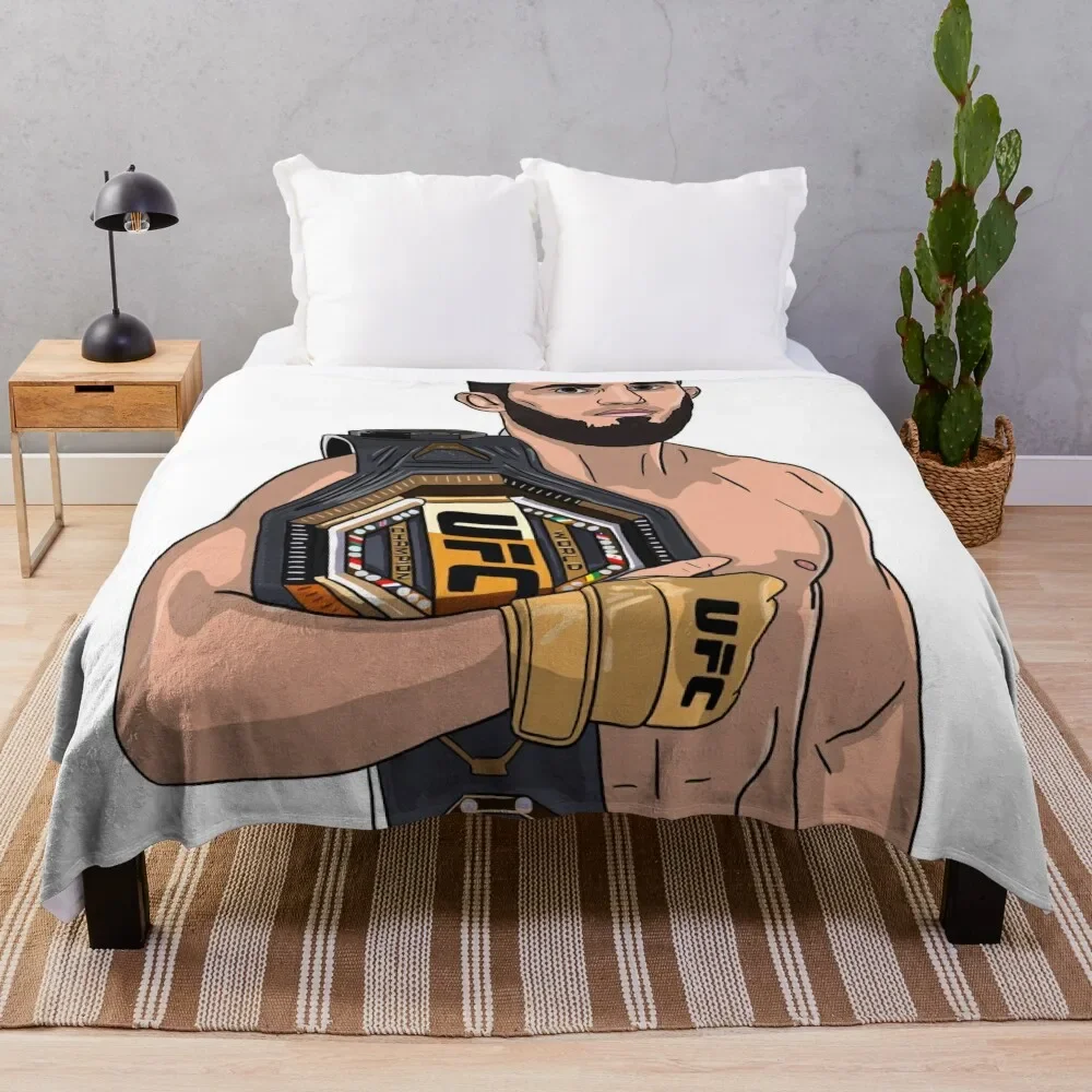 

Islam Makhachev: The Unstoppable Champion Throw Blanket Stuffeds Winter beds Weighted Flannel Blankets