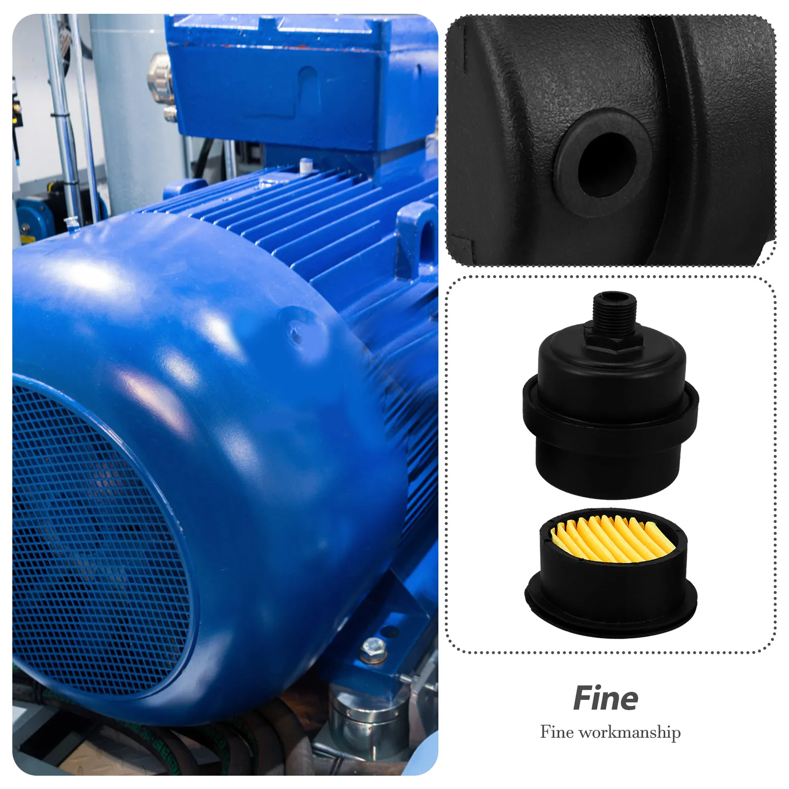 

Air Compressor Filter Accessories 16mm Plastic Shell Oil free Replacement Parts Spare Element for Mobile Screw Efficient
