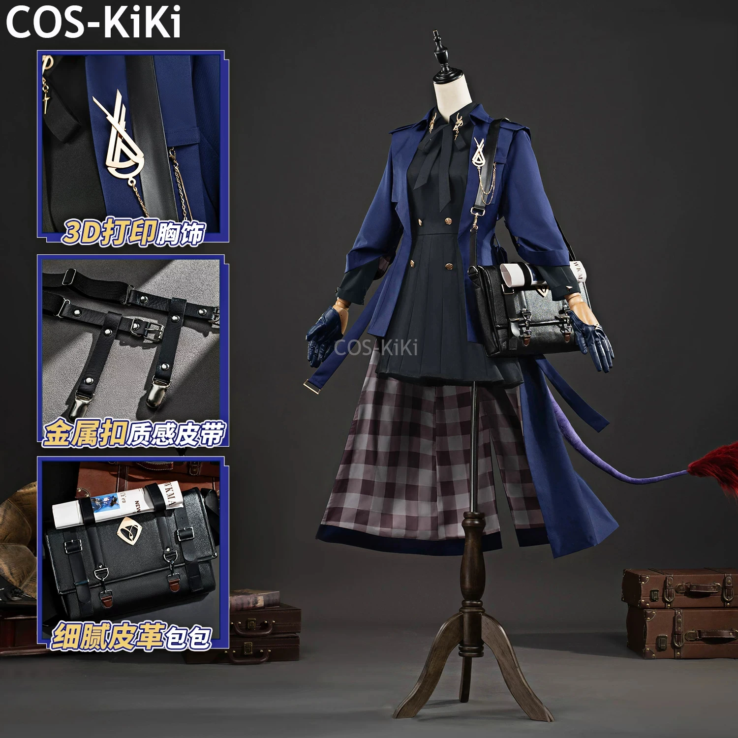 

COS-KiKi Arknights Chen JR Linkage игровой костюм элегантная униформа косплей костюм Хэллоуин карнавальная вечеринка наряд для ролевых игр женский