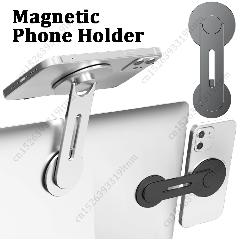 Magnetic Phone Holder For Magsafe iPhone14 13 12 Pro Max Laptop Phone Stand Continuity Flip Magnet Monitor Display Side Mount