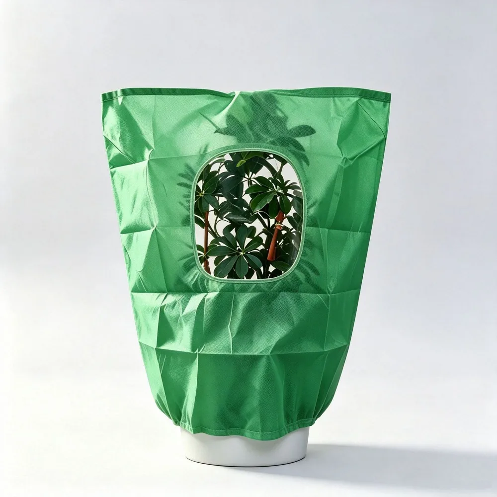Transparent Window Plant Frost Protection Cover With Zipper With Drawstring Potted Plant Protection Bag View Window Anti-Insect