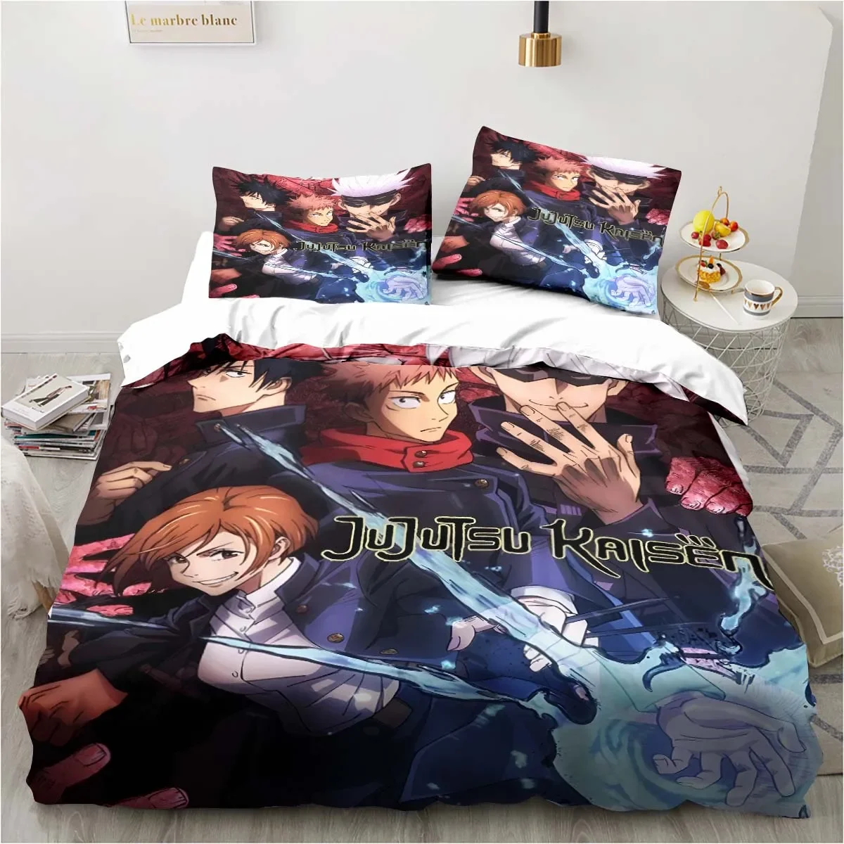 Jujutsu Kaisen Cartoon Bedding Sets exquisite bed supplies set duvet cover bed comforter set bedding set luxury birthday gift