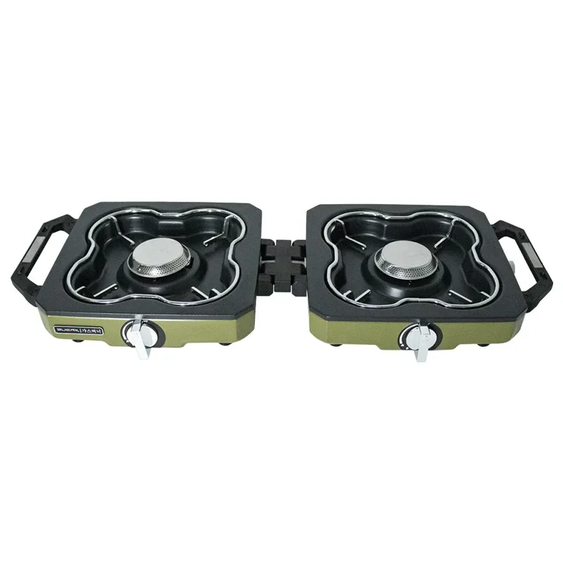 Magnetic shell double furnace, outdoor portable split fire camping cassette furnace
