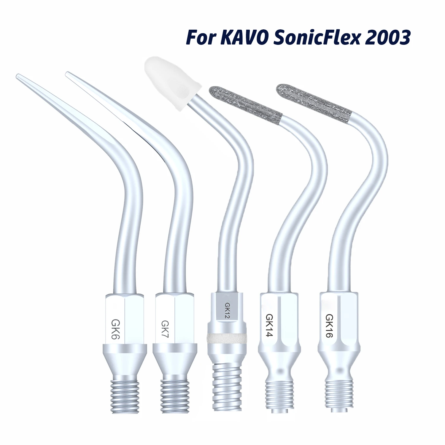 Dla KAVO SONICflex 2003 dentystyczny ultradźwiękowy skaler końcówki skalowania końcówki skalera GK1 GK2 GK3 GK4 GK5 GK12 GK14 GK16 GK51 GK52