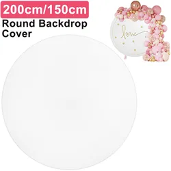 Round Arch Cover Elastic Arch Backdrop Stands Cover White Round Photo Background Polyester Round Arch Stand Cover for Birthday