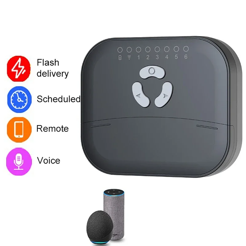 4/6 Station WIFI Smart Sprinkler Timing Controller Irrigation System Remote Control Auto Watering Timer with EU Power Adapter