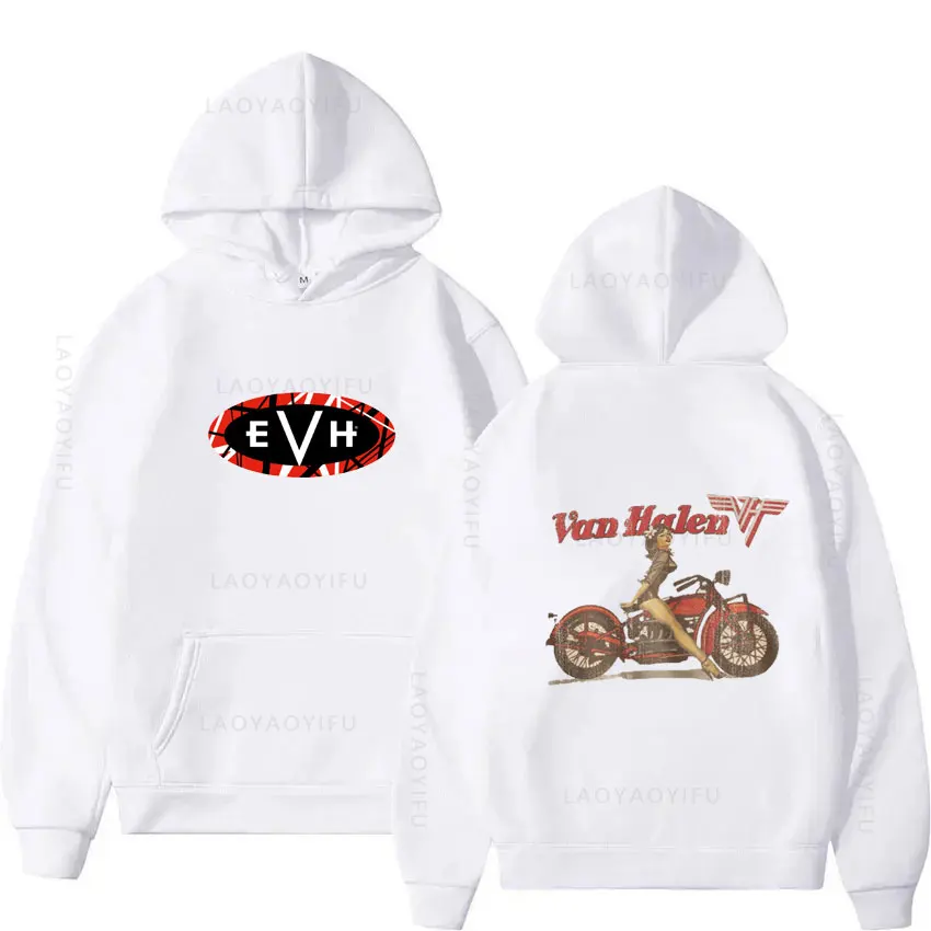 Eddie Van Halen Evh Theme New Hoodies and Sweatshirts Men & Essentials Hoodie Graphic Y2k Men\'s Clothing Hooded Shirt Autumn