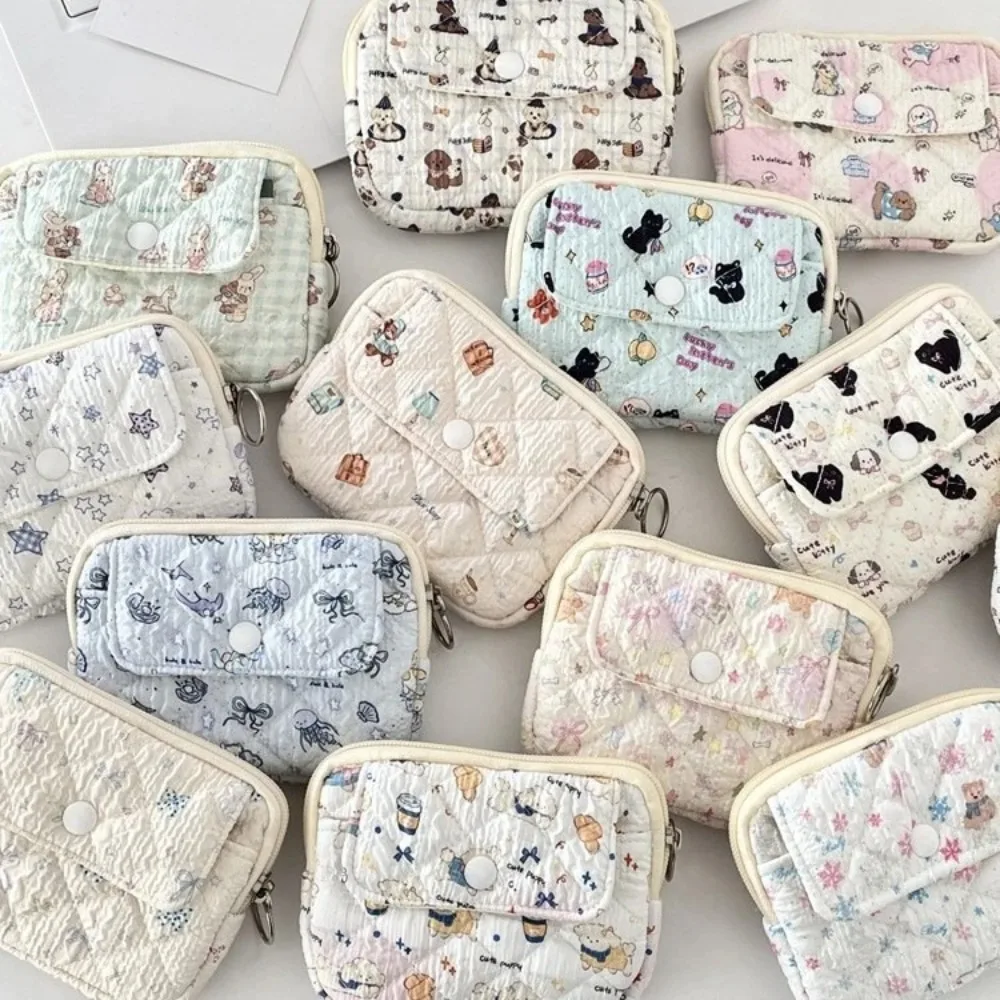 Cute Cartoon Wallet Coin Purse Card Holder Portable Money Bag Key Earphone Organizer Zipper Pouch Kids Gift Wallets for Woman