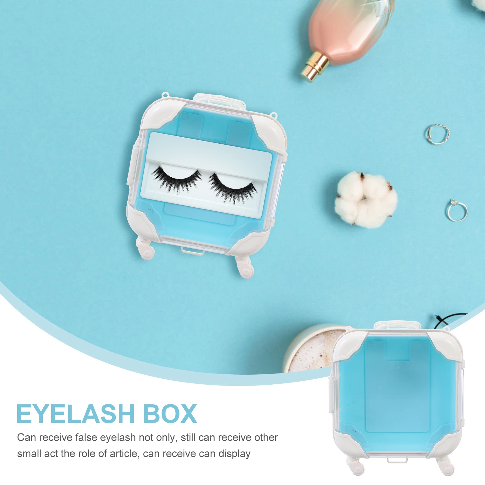 1 قطعة صندوق تخزين الرموش الإبداعية كاذبة لاش المنظم ماكياج اكسسوارات الحاويات دائم ضوء تصميم رائع للنساء