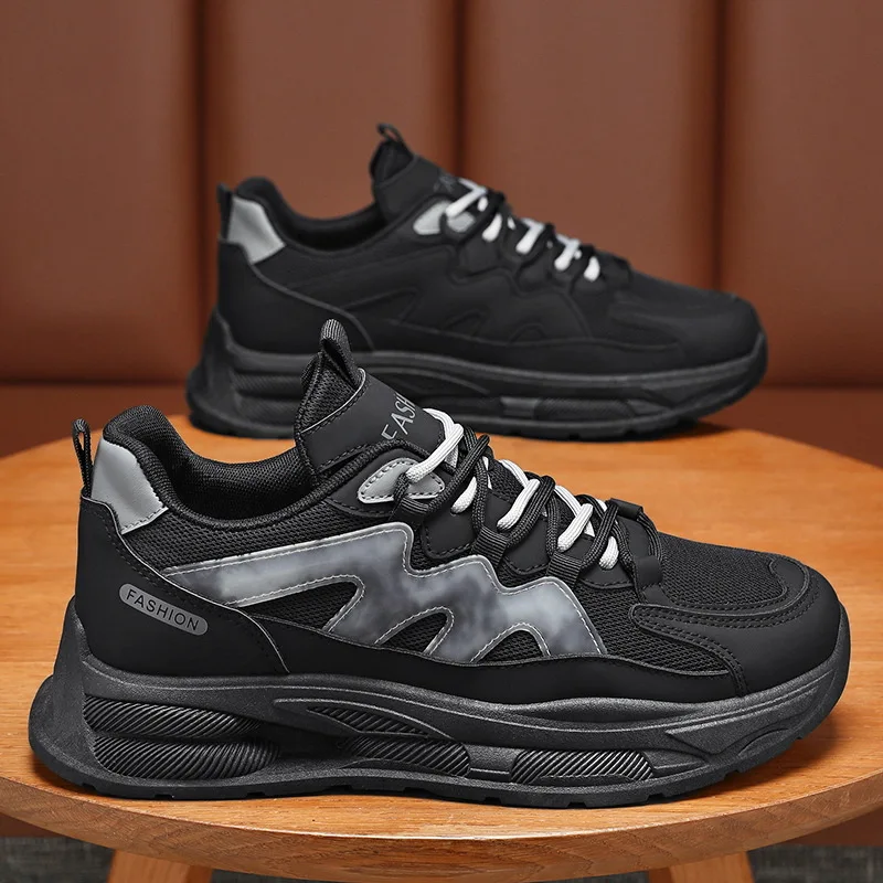 2024 New Outdoor Shoes for Men Casual Sneakers for Men Fashion Breathable Running Shoes Lace Up Tennis Shoes Zapatillas Hombre
