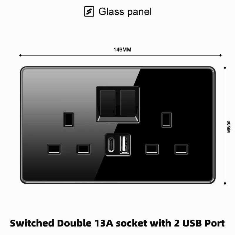 Variant: 146 13A Socket USB C