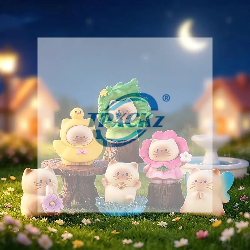 New Cartoon Fadcute Cat PAI Series Resin Figurine Ornament Premium Texture Holiday Home Decoration Model Toys Surprise Gifts