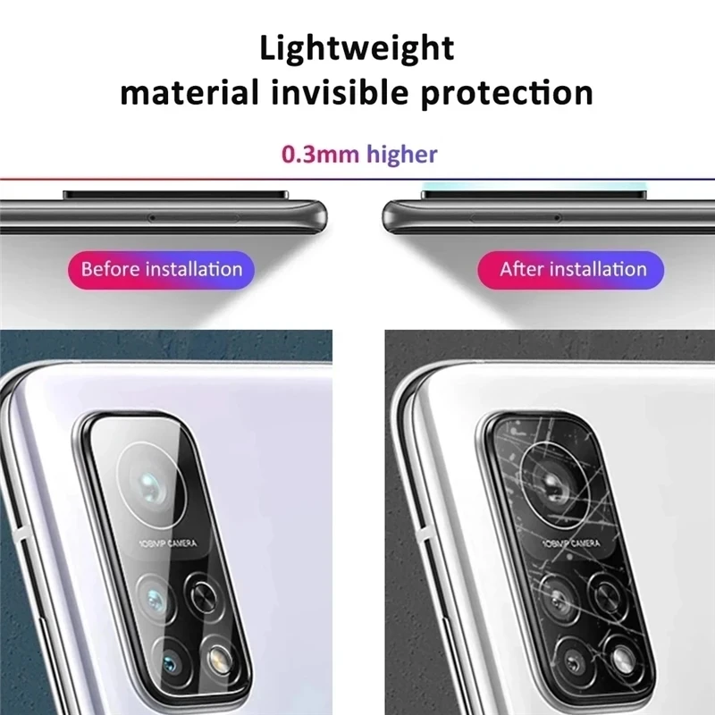 Tempered Glass Camera Lens Protector for Xiaomi Redmi Note 12 Turbo Screen Protector Rear Lens Protective Cover Film 2 4 5 Pack