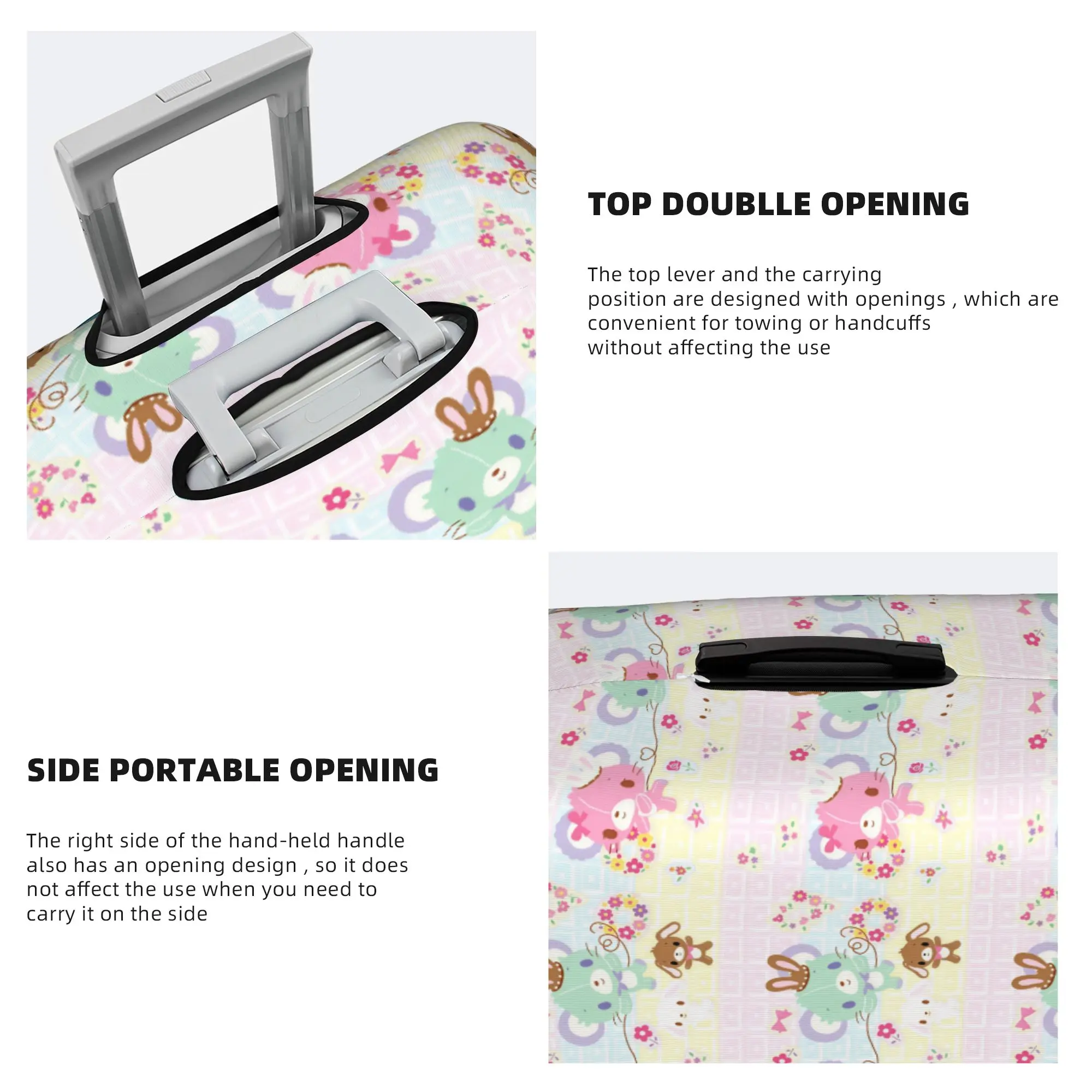Cartoon Sugarbunnies Japan Anime Luggage Cover Protector Cute  Travel Suitcase Covers for 18-32 Inch view 5